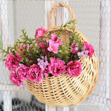 Heißer Verkauf rund haltbarer Weiden Rattan Blumenkorb Blume Pot Garten Hängende Blumenkörbe für die Heimdekoration